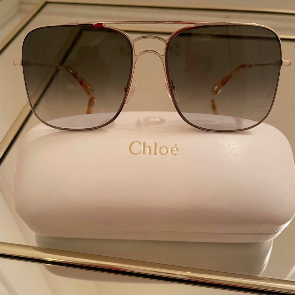 🍐SOLD🍐Chloe 58mm Square Aviator Sunglasses